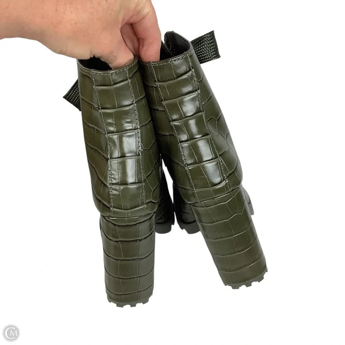 Boots Ankle Heels By Schutz In Green, Size: 8.5