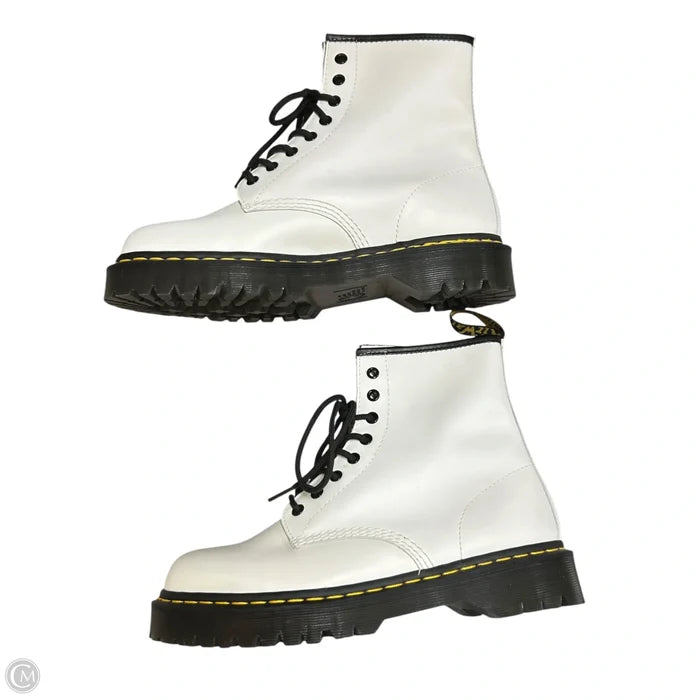 Boots Combat By Dr Martens In White, Size: 11.5