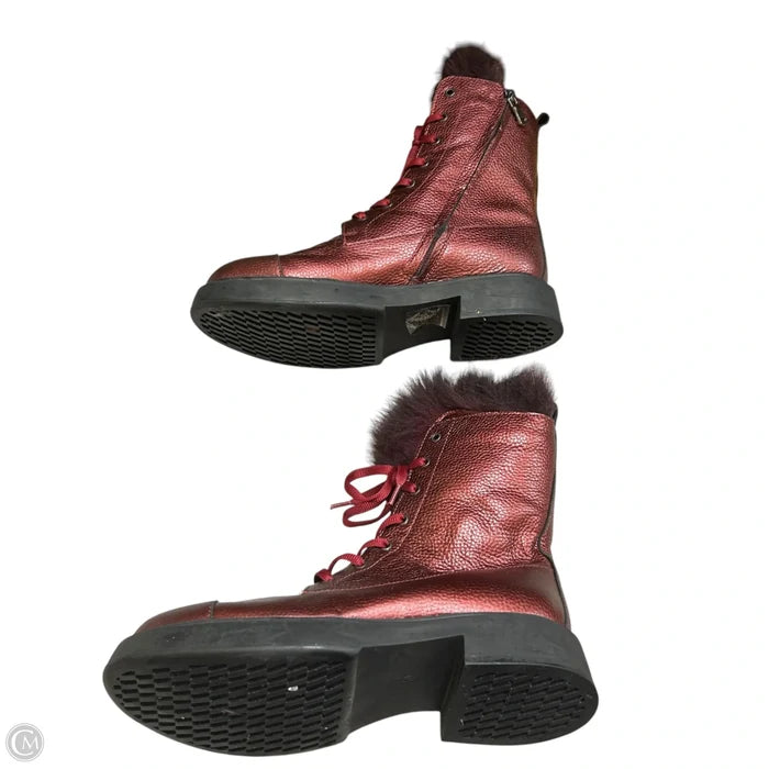 Boots Combat By Vinci In Red, Size: 9.5