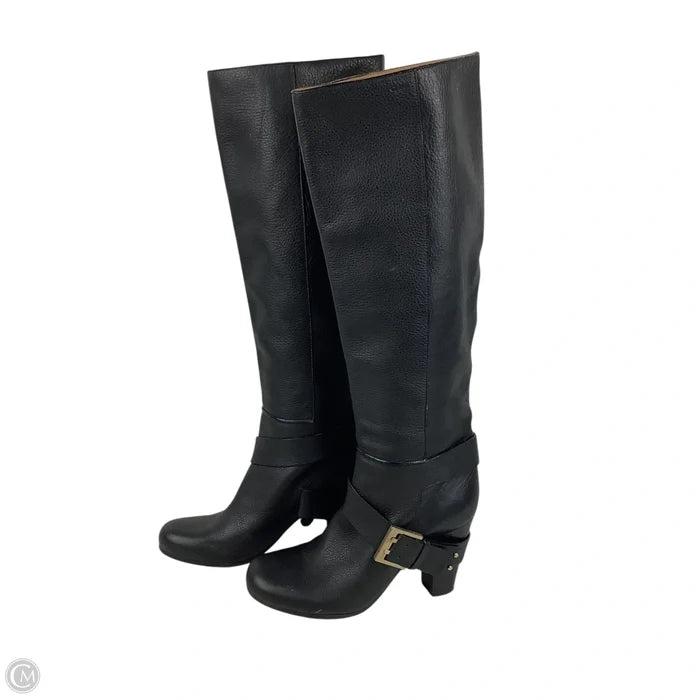 Boots Luxury Designer By Chloe In Black, Size: 38.5