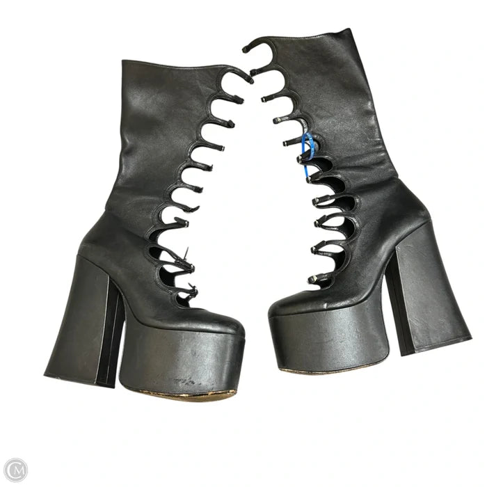 Boots Luxury Designer By Marc Jacobs In Black, Size: 10.5