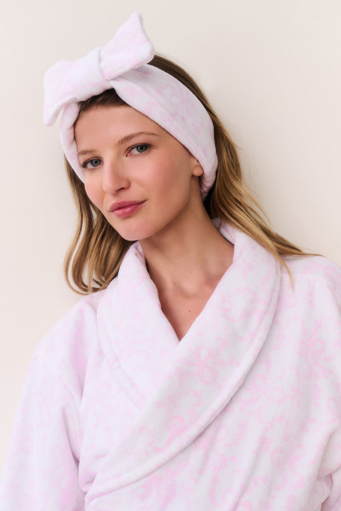 Bow Print Face Wash Beauty Headband
