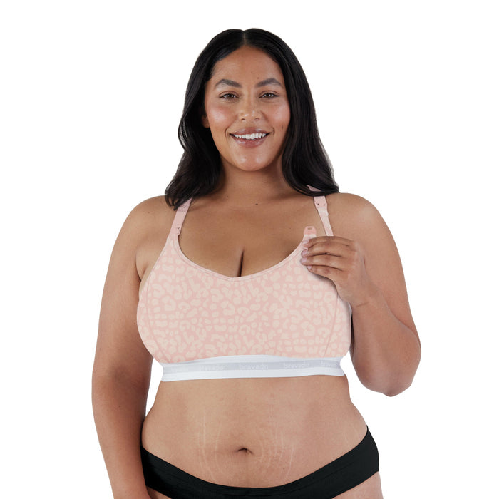 Bravado Original Extended Cup Nursing Bra #1016 Pink Leopard - Donna Bruschi, IBCLC