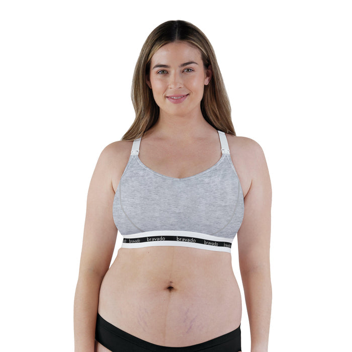 Bravado Original Full Cup Nursing Bra Heather Gray - Donna Bruschi, IBCLC