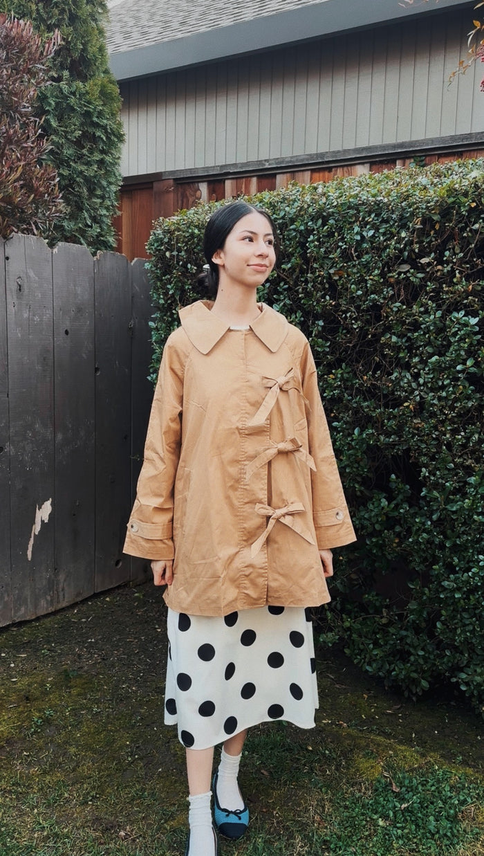 Briar Khaki Bow Coat