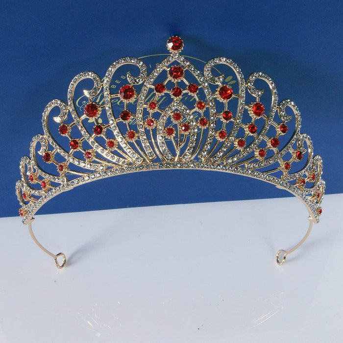 Bridal Crown Tiara Alloy Thick Silver Gold Crown Princess Bridal wedding accessories 650390631349 - COCOMELODY