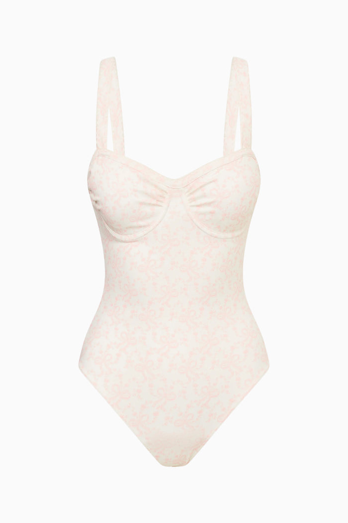 Brooksie Chantilly Bow One-Piece Swimsuit