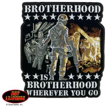Brotherhood Patch 10": Heat-sealed backing for easy iron-on application
