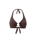 Swimwear Melissa Odabash Brussels Halter Hoop Bikini Top Brown Apoella