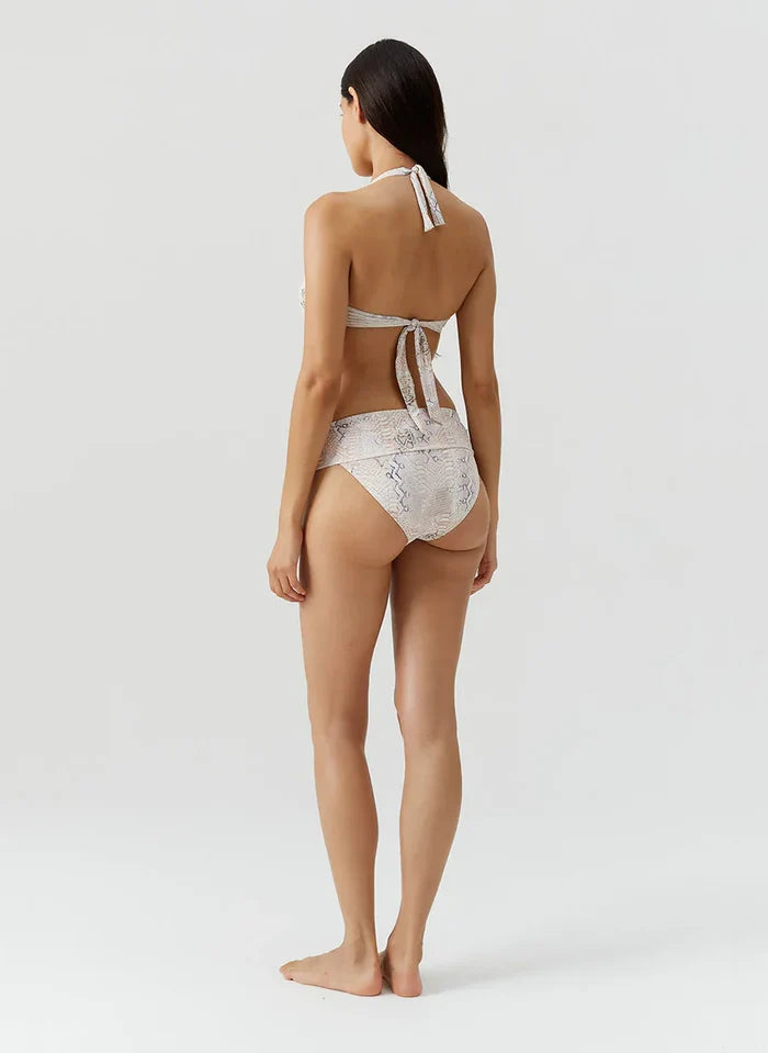 Swimwear Melissa Odabash Brussels Halter Hoop Bikini Top Lizard Apoella