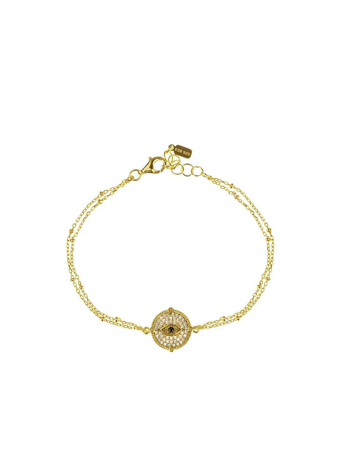 Bracelets ASTRA Byzantine Evil Eye Bracelet White Black O/S Apoella