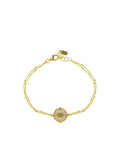Bracelets ASTRA Byzantine Evil Eye Bracelet White Turquoise O/S Apoella