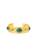 Bracelets Sylvia Toledano Byzantine Thin Cuff With Stones Bracelet Gold/Malachite/Amazonite O/S Apoella
