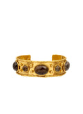 Bracelets Sylvia Toledano Byzantine Thin Cuff With Stones Bracelet Gold/Quartz Fume O/S Apoella