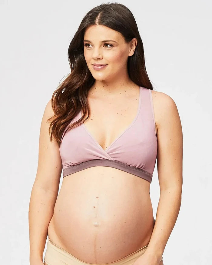 Cake Maternity Milk Bamboo Sleep and Nursing Bra Mauve - Donna Bruschi, IBCLC