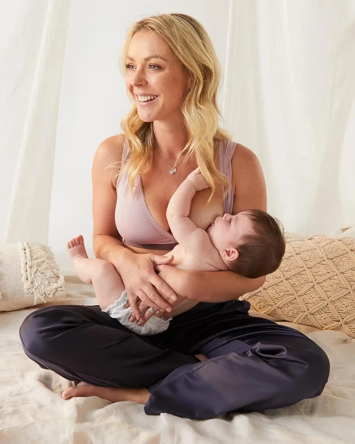 Cake Maternity Milk Bamboo Sleep and Nursing Bra Mauve - Donna Bruschi, IBCLC