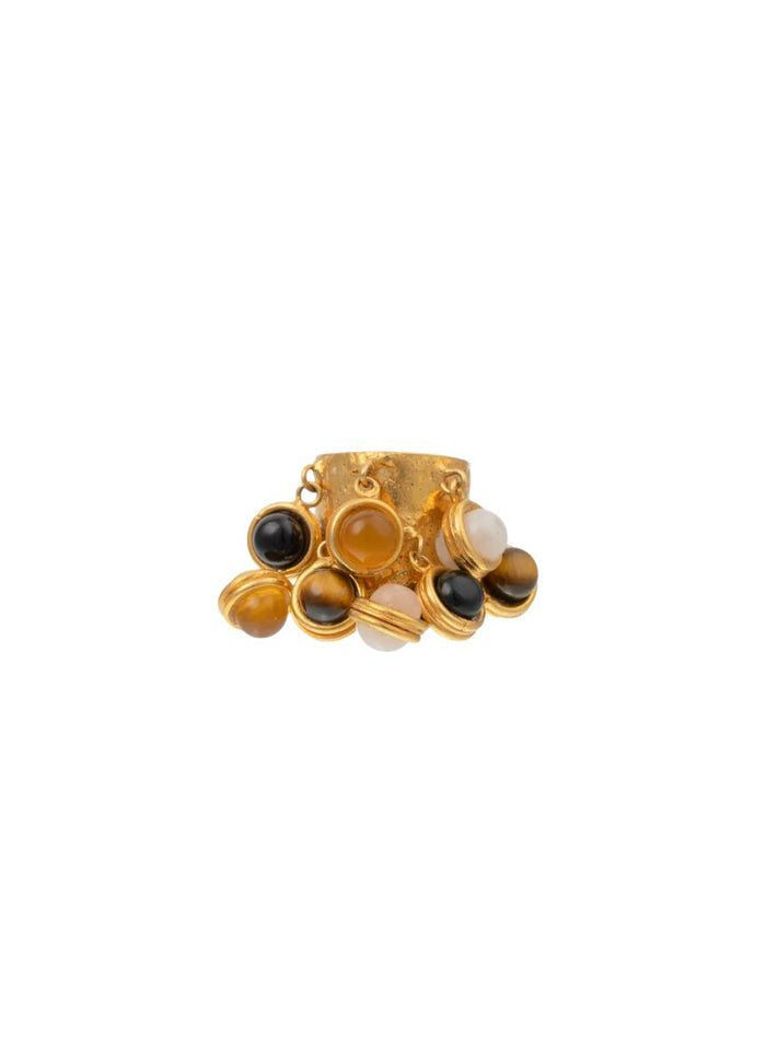 Rings Sylvia Toledano Candies Hanging Stones Ring Gold/Felix Mix O/S Apoella