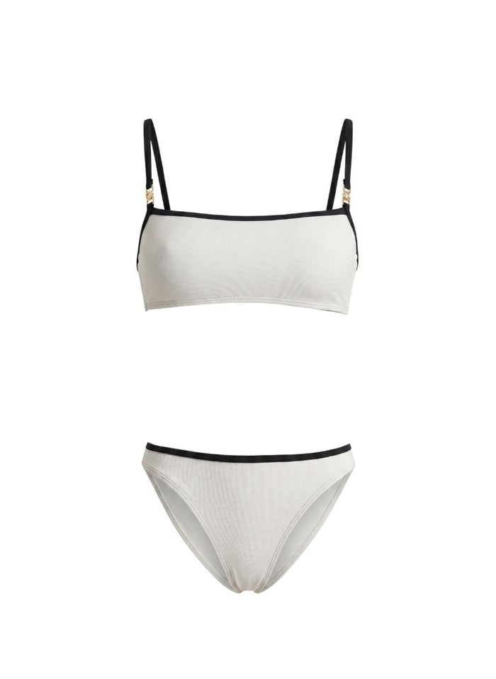 Bikini Kiohne Cara/Chios Straps Bikini Off White Jacquard Apoella