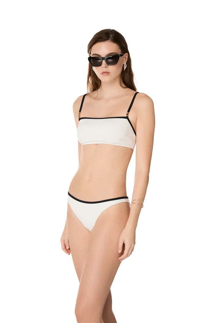 Bikini Kiohne Cara/Chios Straps Bikini Off White Jacquard Apoella
