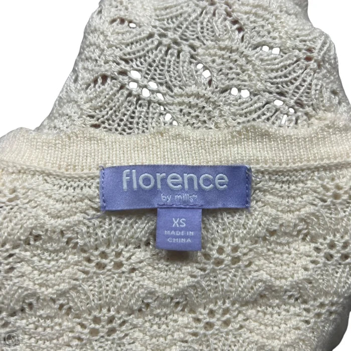 Cardigan By Florence By Mills In Cream, Size: Xs