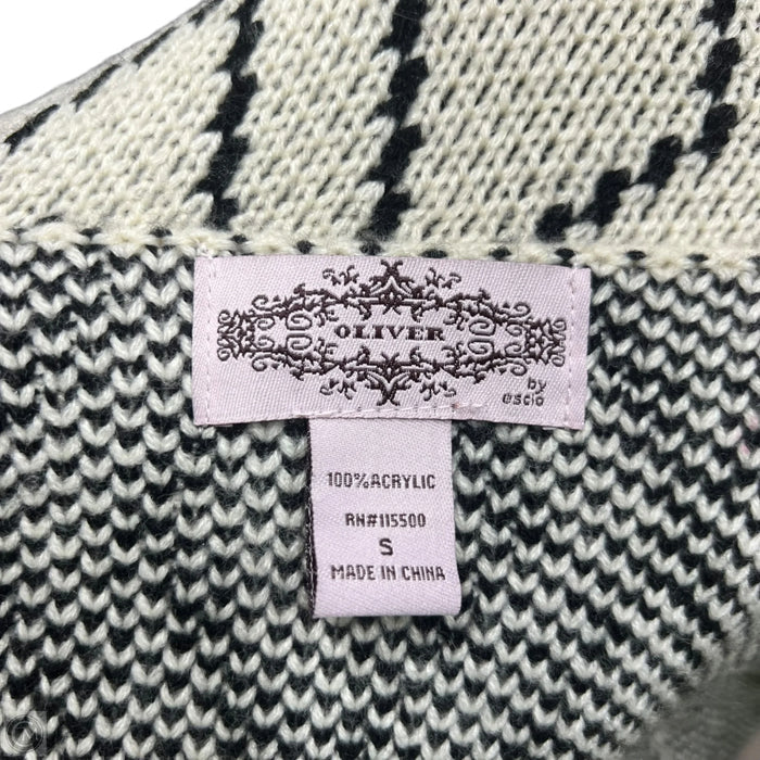 Cardigan By Oliver In Black & Cream, Size: S
