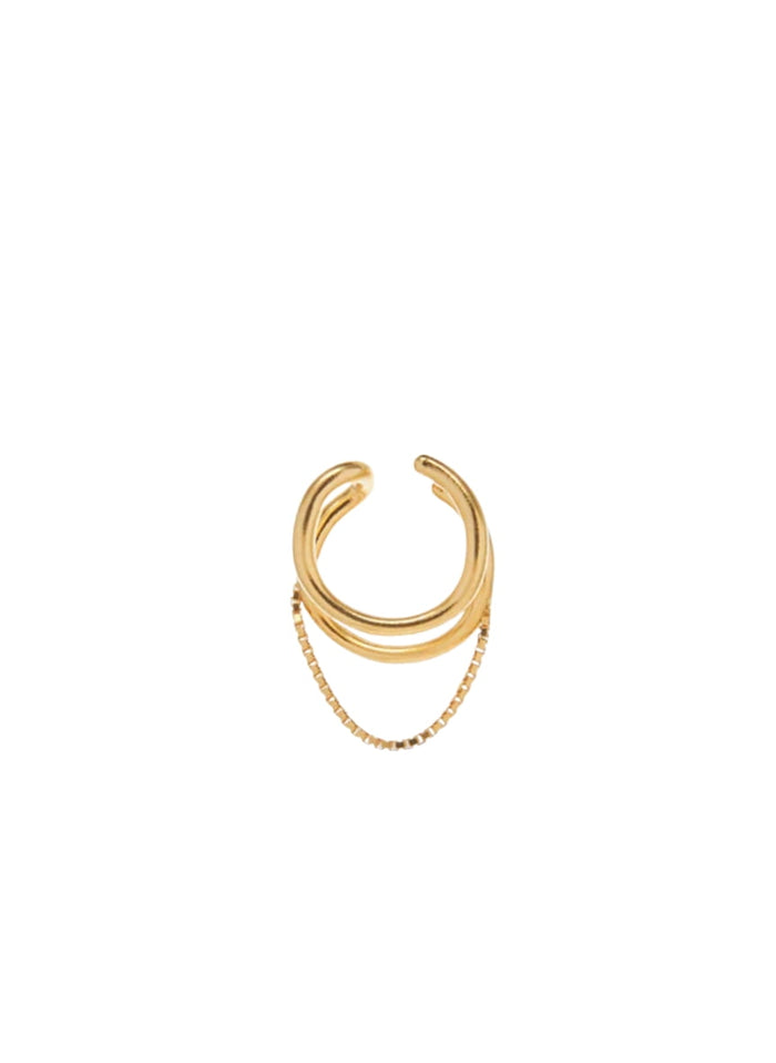 Earrings Maggoosh Ceremonia Double Cuff Sterling Silver Gold Plated O/S Apoella