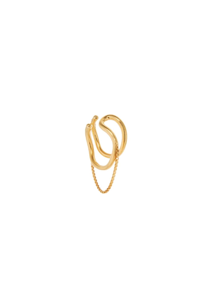 Earrings Maggoosh Ceremonia Double Cuff Sterling Silver Gold Plated O/S Apoella