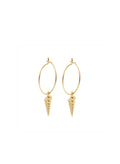 Earrings Ileana Makri Cerith Shell Mini Hoops Gold Plated O/S Apoella