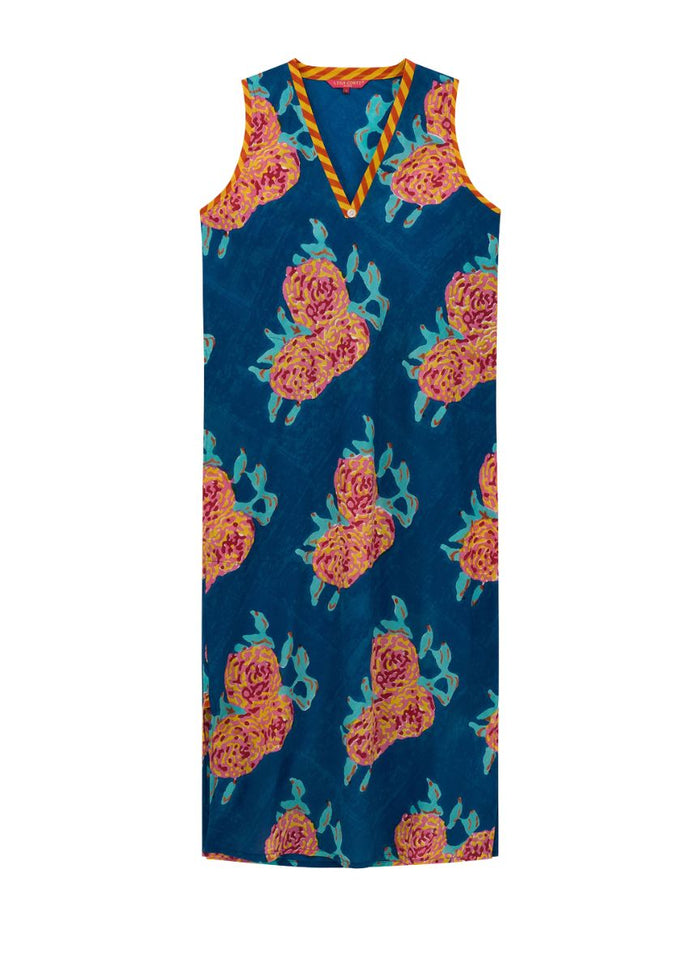 Dresses Lisa Corti Cheack Cotton Dress Dark Teal Apoella