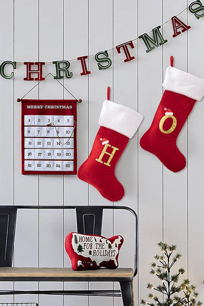 Christmas decoration supplies Red high-grade canary letter socks DIY name gift socks 829176143592 - COCOMELODY