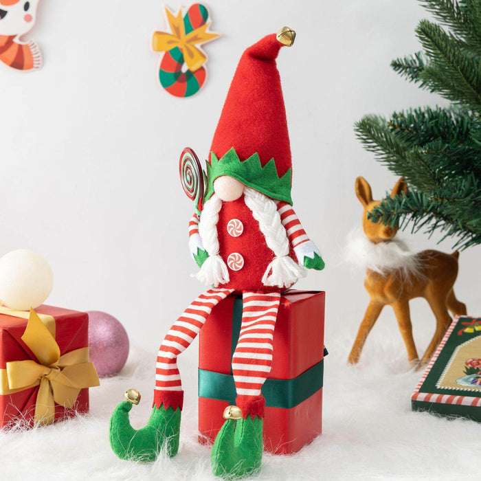 Christmas elf long legs no face doll props decorative scene layout pieces 735602523231 - COCOMELODY
