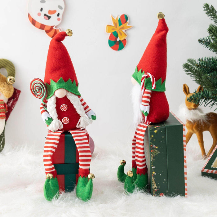 Christmas elf long legs no face doll props decorative scene layout pieces 735602523231 - COCOMELODY