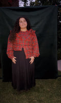 Christmas Plaid Ruffled Top