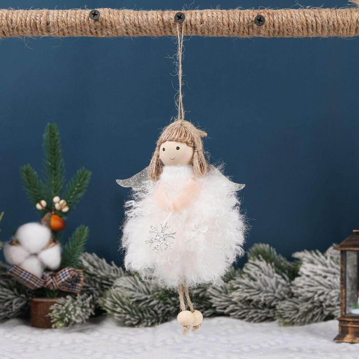 Christmas tree decorations plush angel girl doll pendant small pendant 785403238838 - COCOMELODY