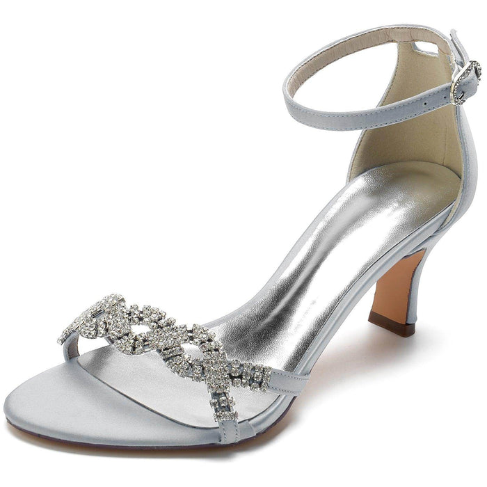 Chunky Heel 6.5cm Silk-Like Shoes CK0301 - COCOMELODY