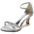 Chunky Heel 6.5cm Silk-Like Shoes CK0312 - COCOMELODY