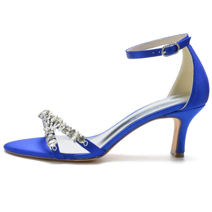 Chunky Heel 6.5cm Silk-Like Shoes CK0312 - COCOMELODY