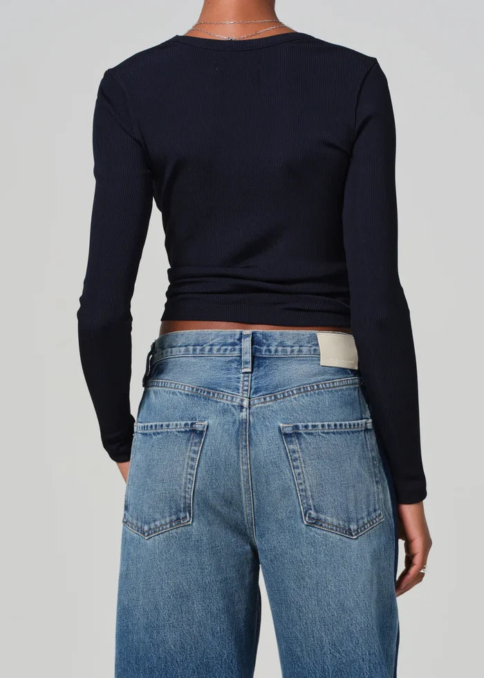 Ci9406 Citizens Navy Scoop Neck Top