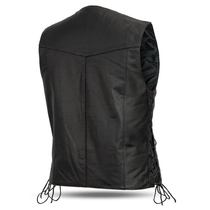 Classic 4 Snap Vest Side Laced: CLASSIC 4 SNAP VEST SIDE LACED by Eagle Leather
PRODUCT OVERVIEW:
The Classic 4 Snap Vest Sid
