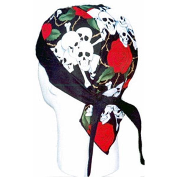 Classic Skull Cap - Skulls & Roses: Made in USA: often held to higher product quality standards