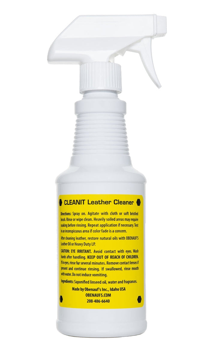 Cleanit 16 Oz.: Description
Obenauf's Cleanit natural leather cleaner (Dimensions LxWxH: 3