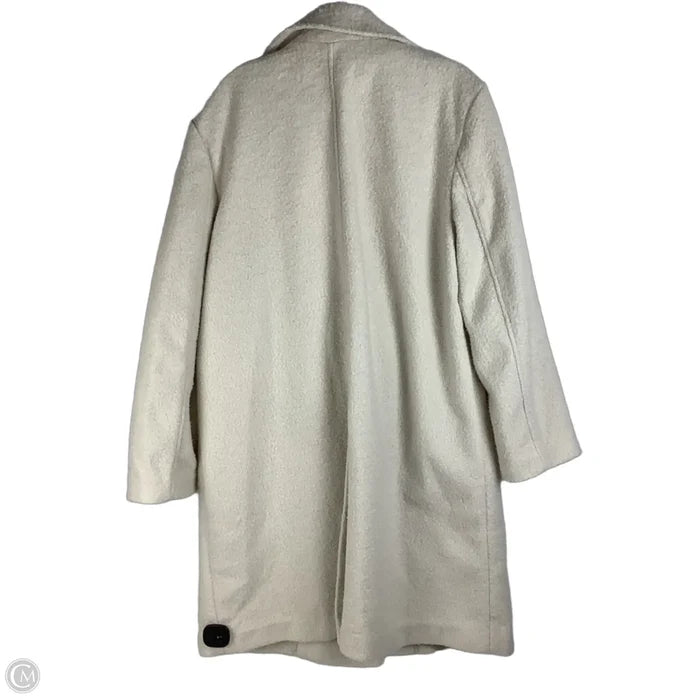 Coat Faux Fur & Sherpa By Loft In Cream, Size: L