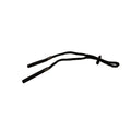 Cord 3 Black on Display Card: Features:Man-Made Black Material with Rubber Tube Ends