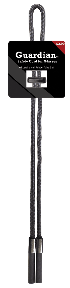 Cord 3 Black on Display Card: Features:Man-Made Black Material with Rubber Tube Ends