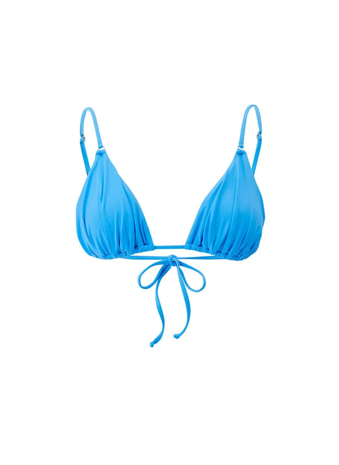 Swimwear Melissa Odabash Corvo Ruched Triangle Bikini Top Ocean Apoella