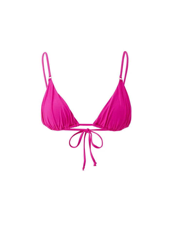 Swimwear Melissa Odabash Corvo Ruched Triangle Bikini Top Raspberry Apoella