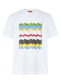 T-shirts Missoni Crew-neck Cotton T-shirt with Macro Zigzag Multi Print Apoella