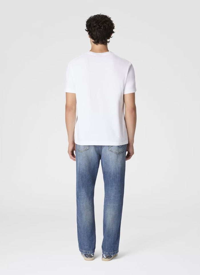 T-shirts Missoni Crew-neck Cotton T-shirt with Macro Zigzag Multi Print Apoella