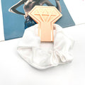 Crown Card Crystal Satin scrunchie Wedding party Gift Fashion solid color hair tie set 676812975531 - COCOMELODY