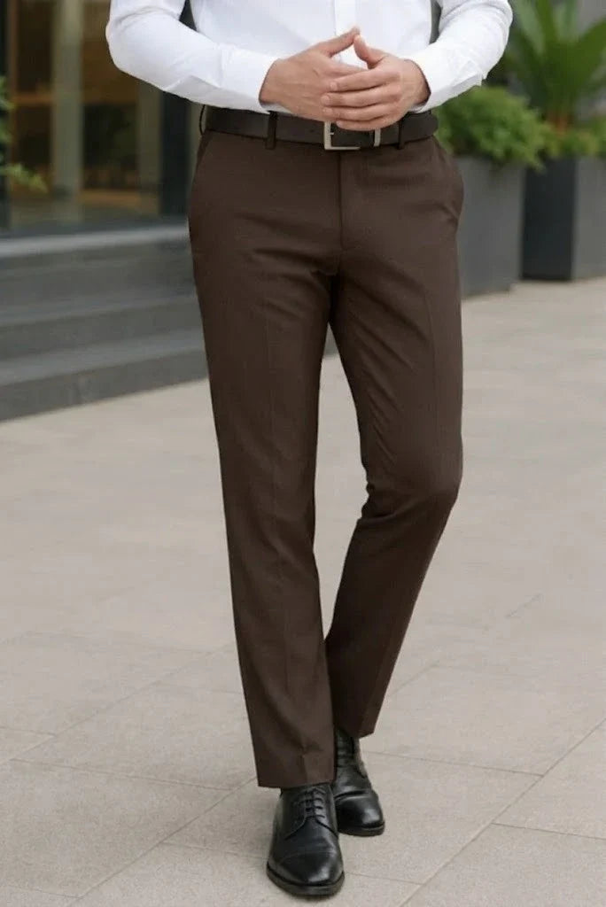 Party Wear Brown Pant Men
